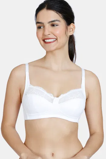 Buy Zivame Basics Double Layered Non Wired 3/4th Coverage T-Shirt Bra - Snow White